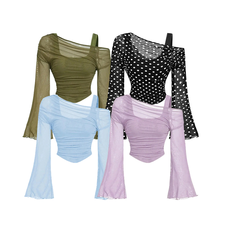 Women's Drop Shoulder Long Sleeve Knit Top