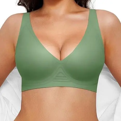 Wireless No Underwire Leopard Print Jelly Bra Everyday Comfort Push Up Seamless T-Shirt Bra