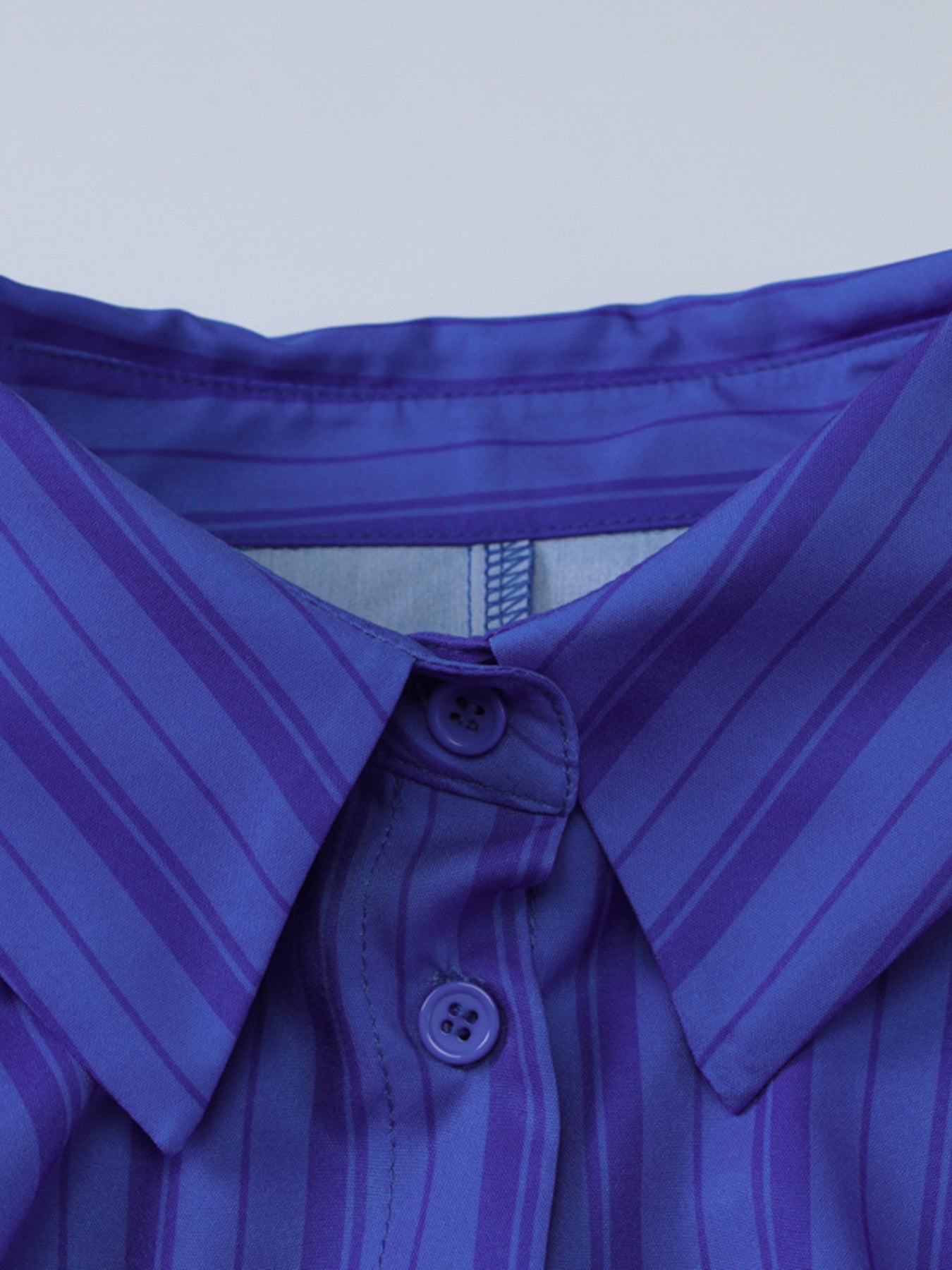 Striped Button-Down Mini Dress