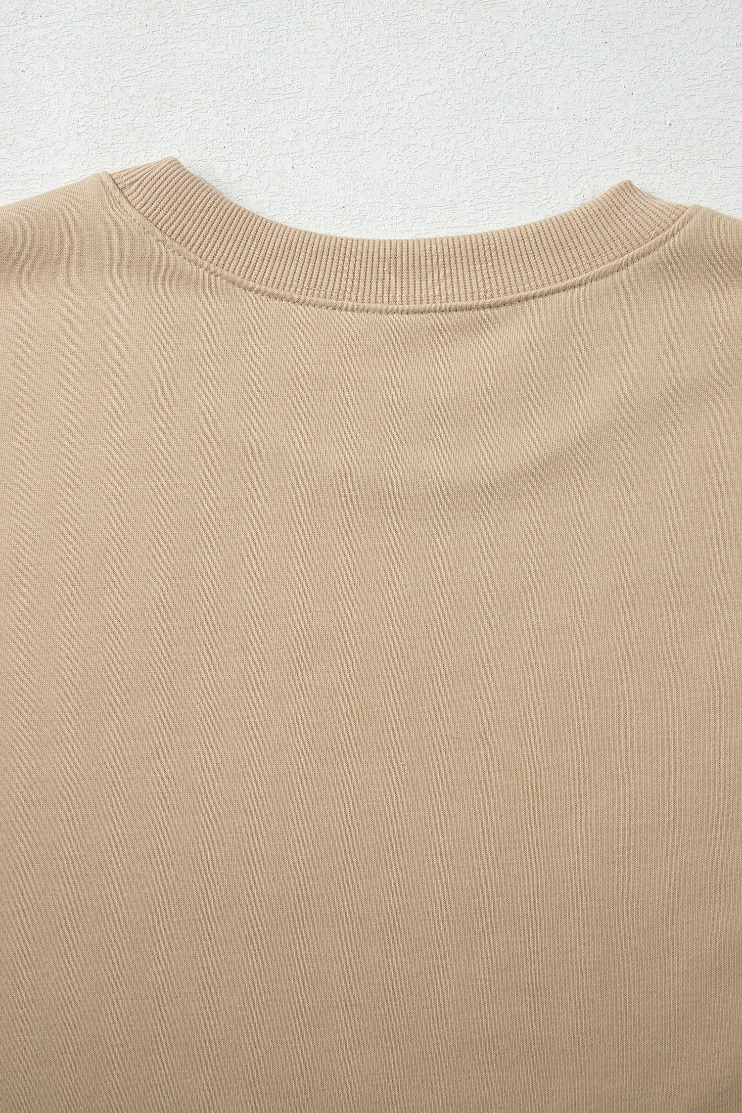 Parchment Solid Color Loose Tee Drawstring Wide Leg Pants 2pcs Outfit