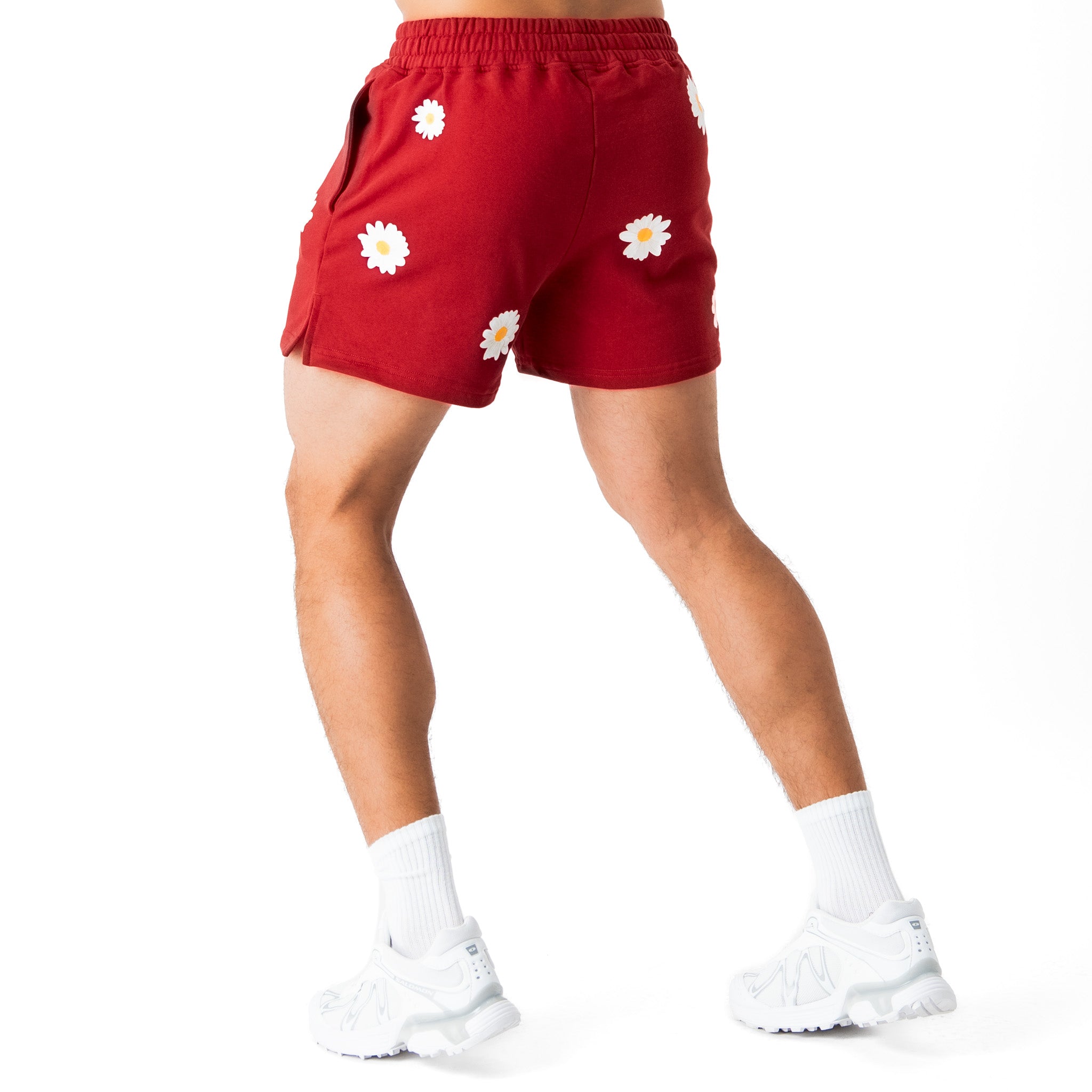 COTTON SHORTS (MID THIGH CUT) DAISY - MAROON