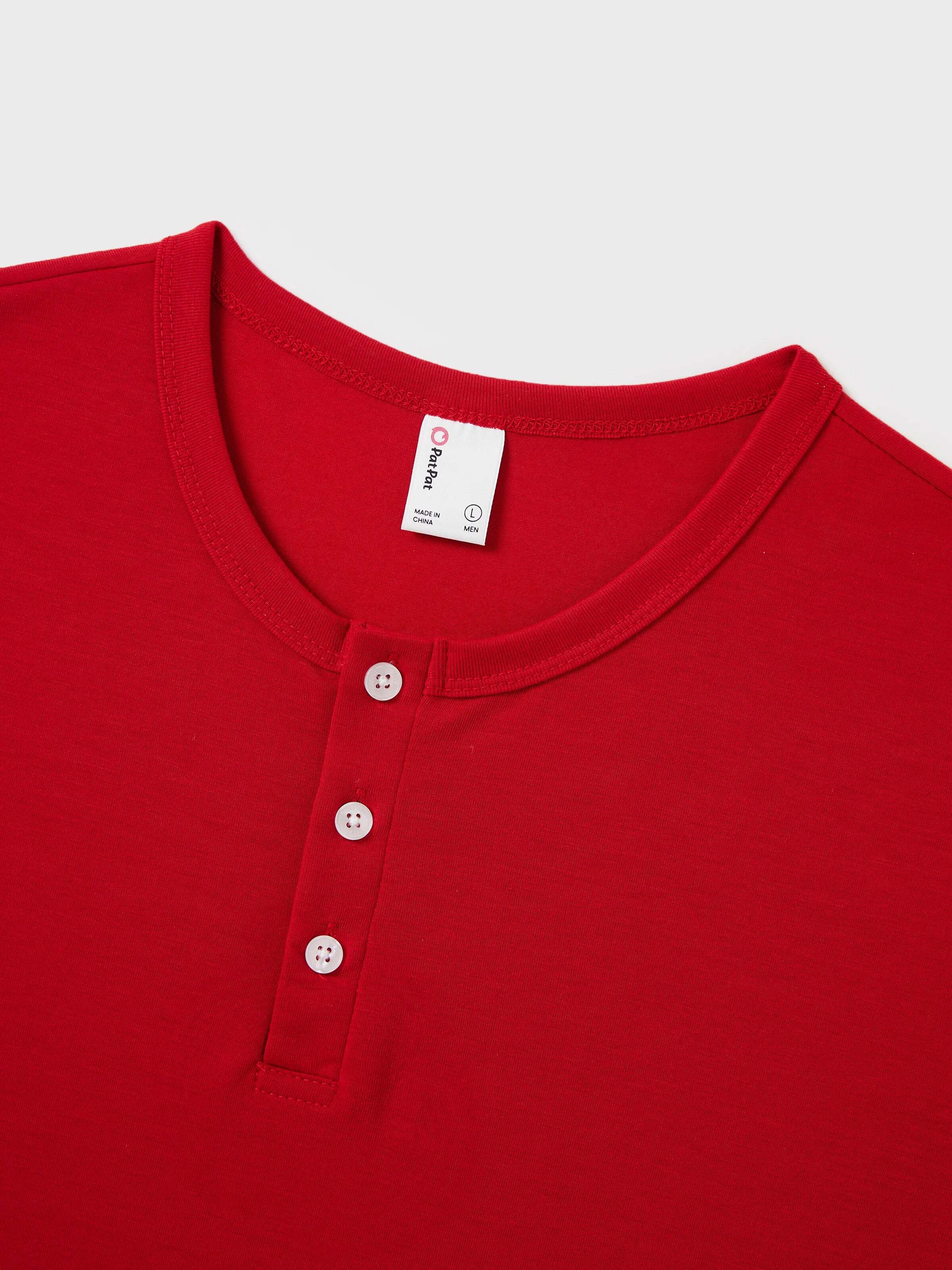 Christmas Matching Family Pajamas Set Christmas Gnome Print PJS with Christmas Socks Red