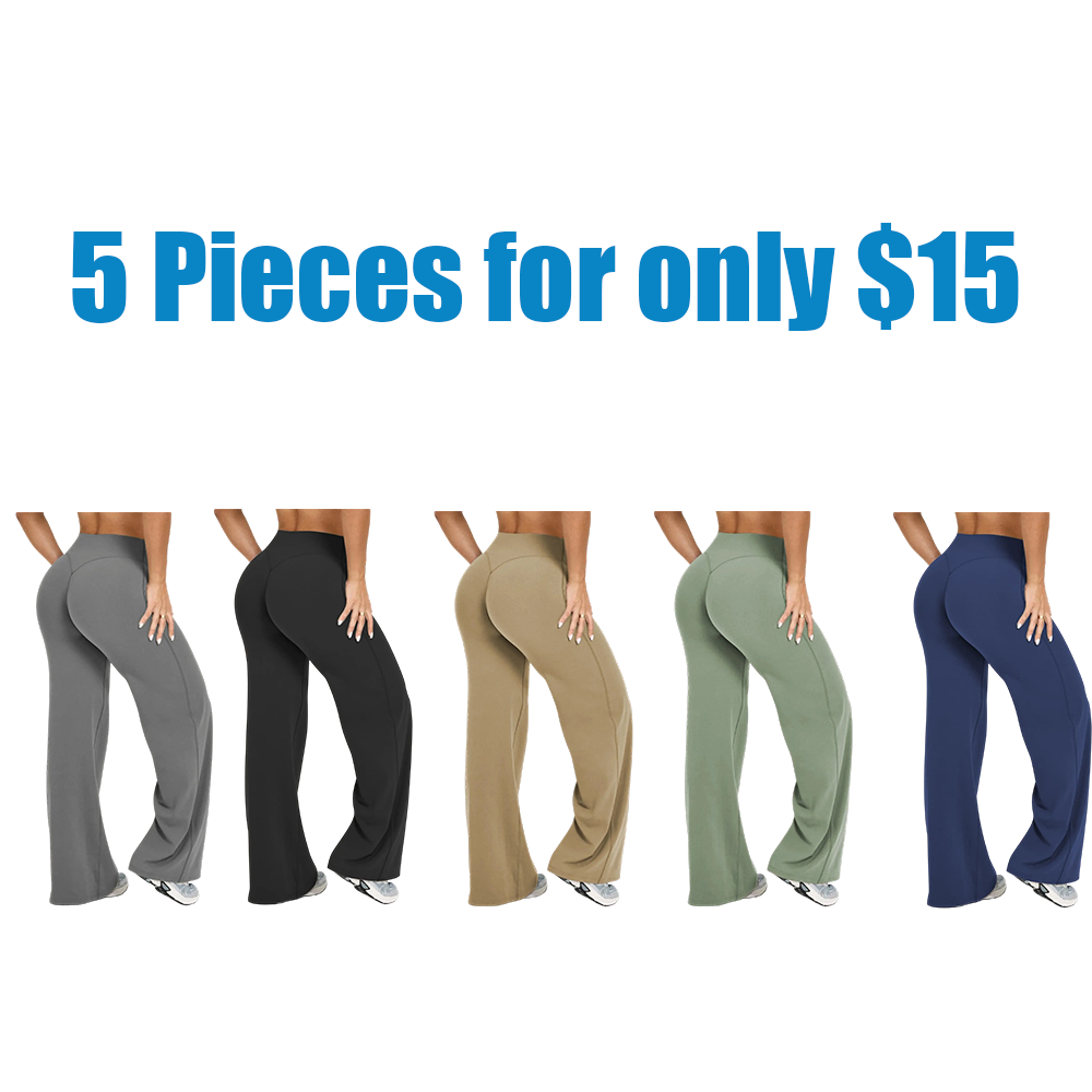 Women's High Waisted Elastic Loose Fit Straight Leg Pants, Butt Lifting Outdoor Casual Pants, Suitable for Yoga and Pilates, Comfortable Daily Wear, High Waist Design