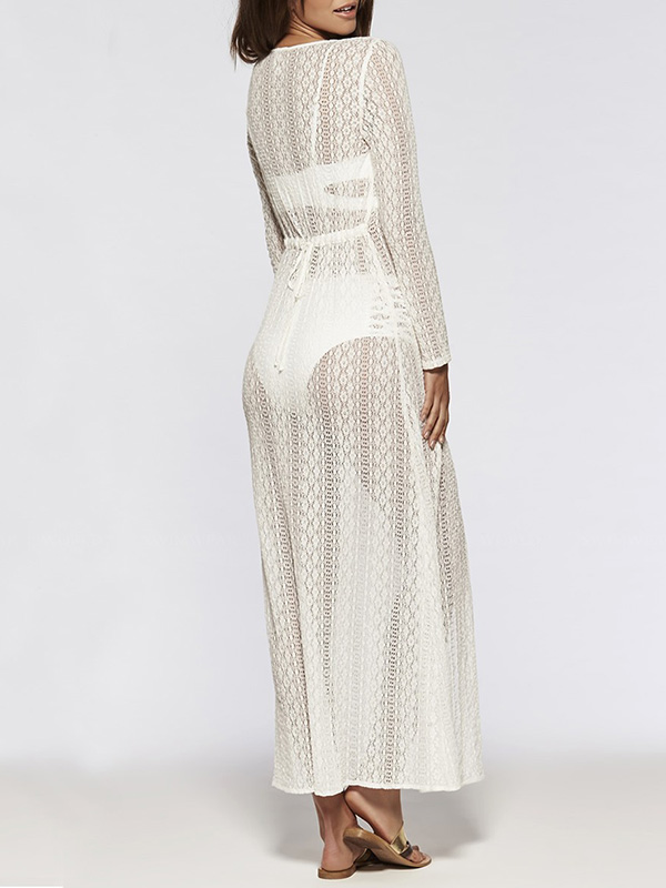 Bohemia Lace Long Sleeve Cover-Ups Tops