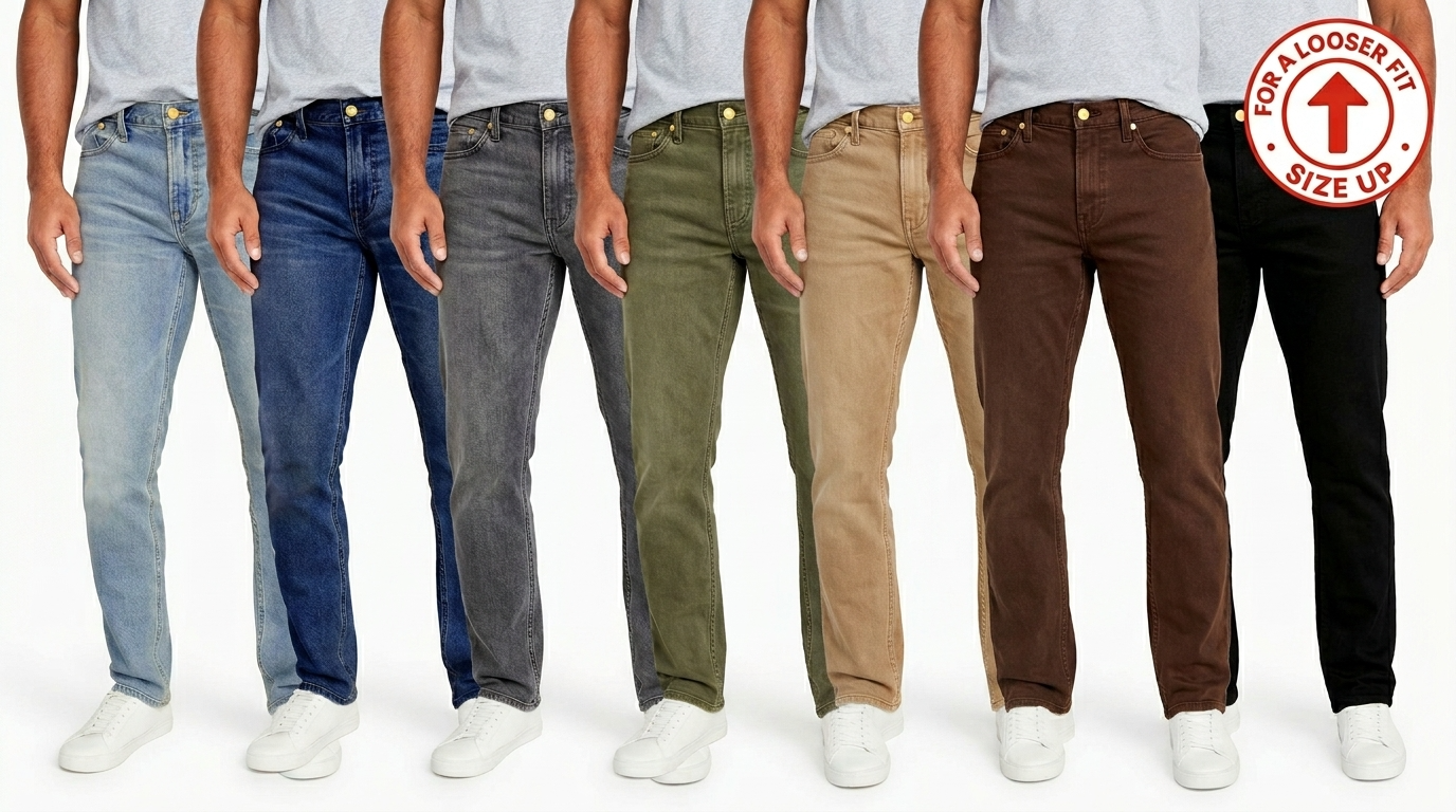 Men's 7-Pack Flex Stretch Slim Straight Jeans – Comfortable, Stylish, & Versatile