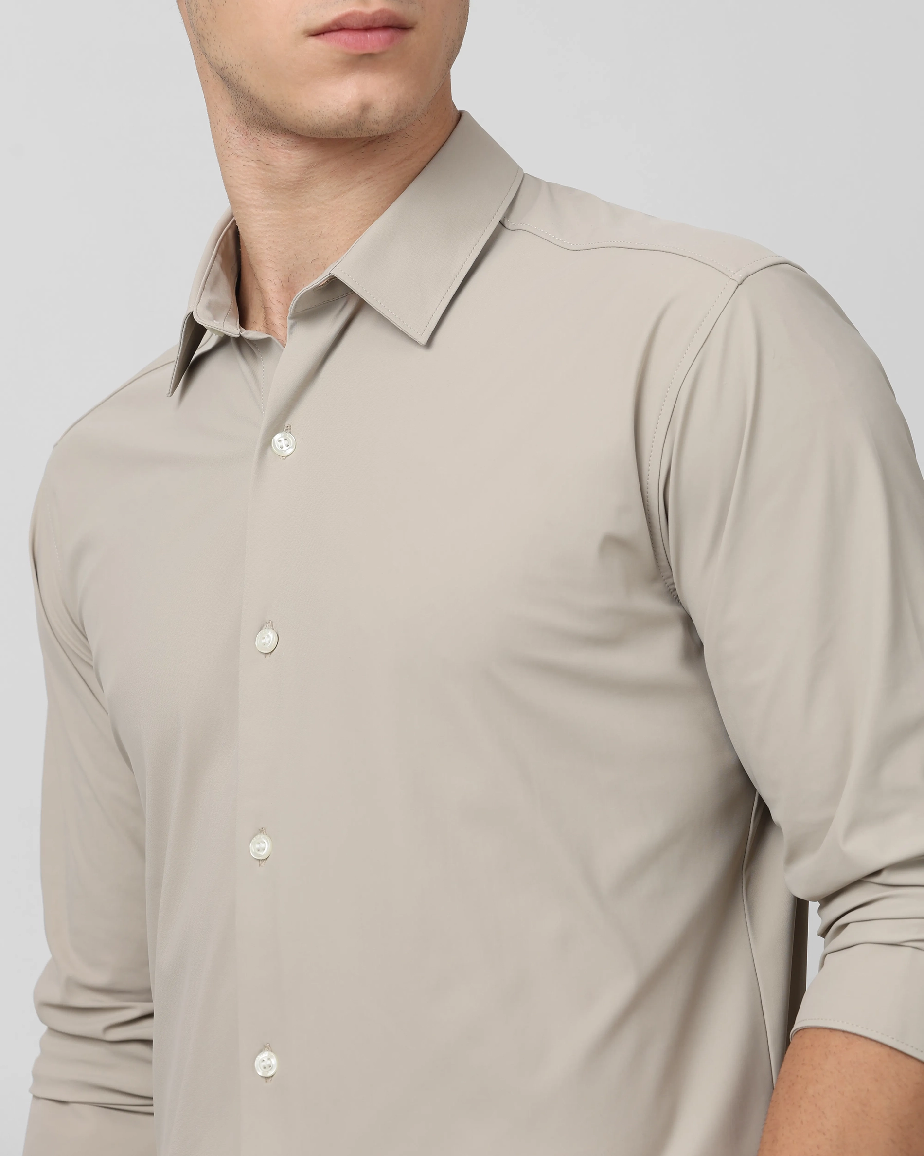 Leisure Soft And Comfortable Slim-Fit Stone Shirt
