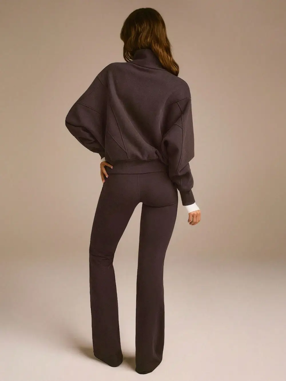 Everyday Fleece WarmthSoft Warm Lightweight Front Back Seam Detailing Pockets Batwing Sleeve High Neckline Full-Zip Jacket