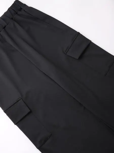 Women's Solid Color Flap Pocket Pants