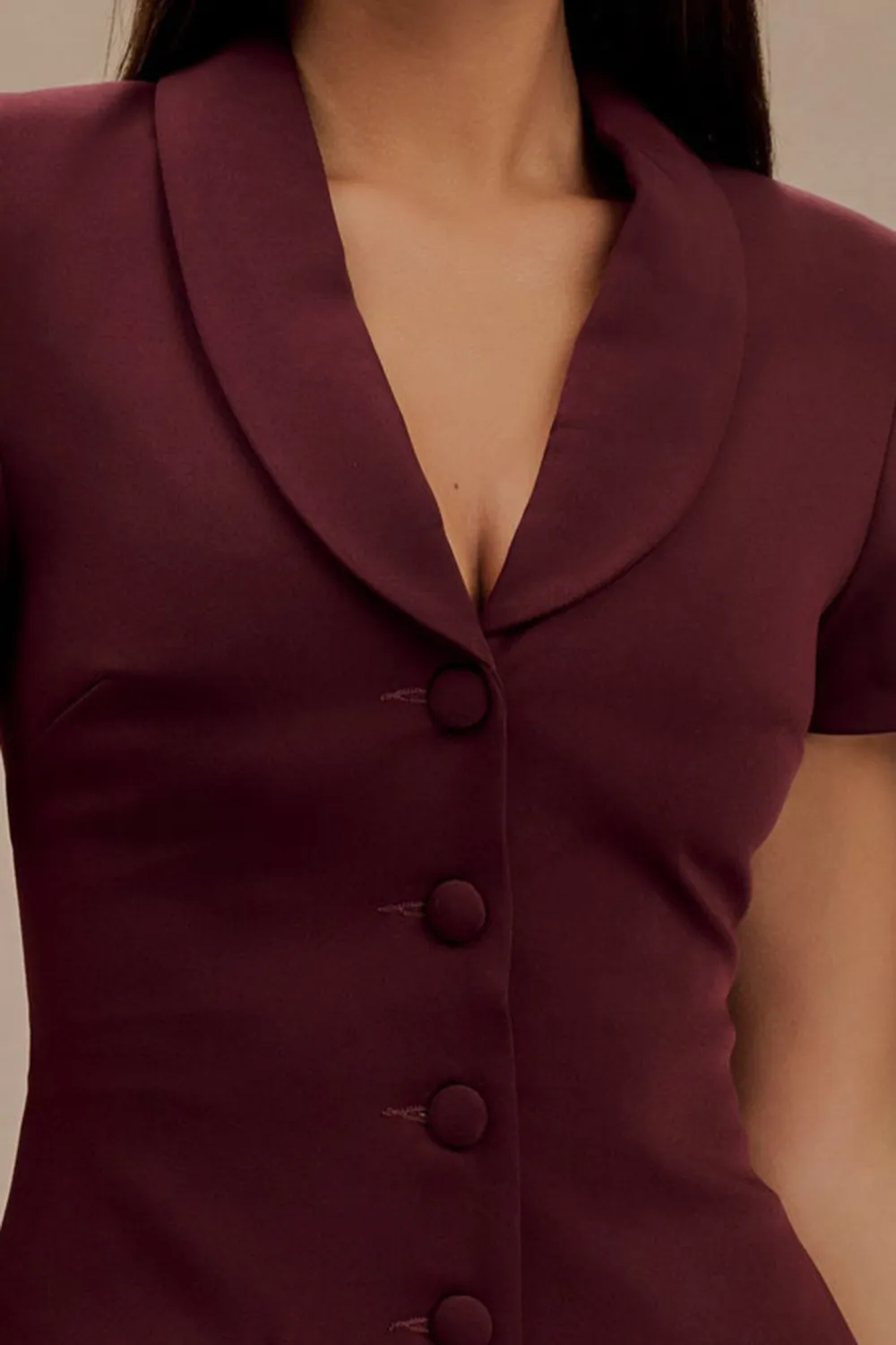 Collared Suiting Mini Dress