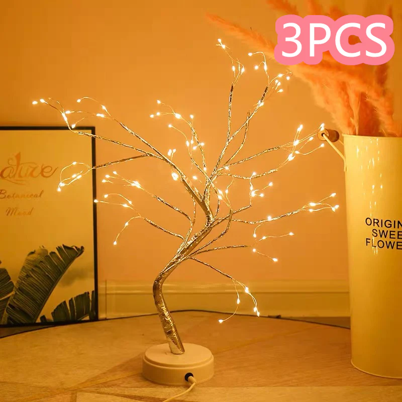 Copper Wire Fairy Light Tree Lamp