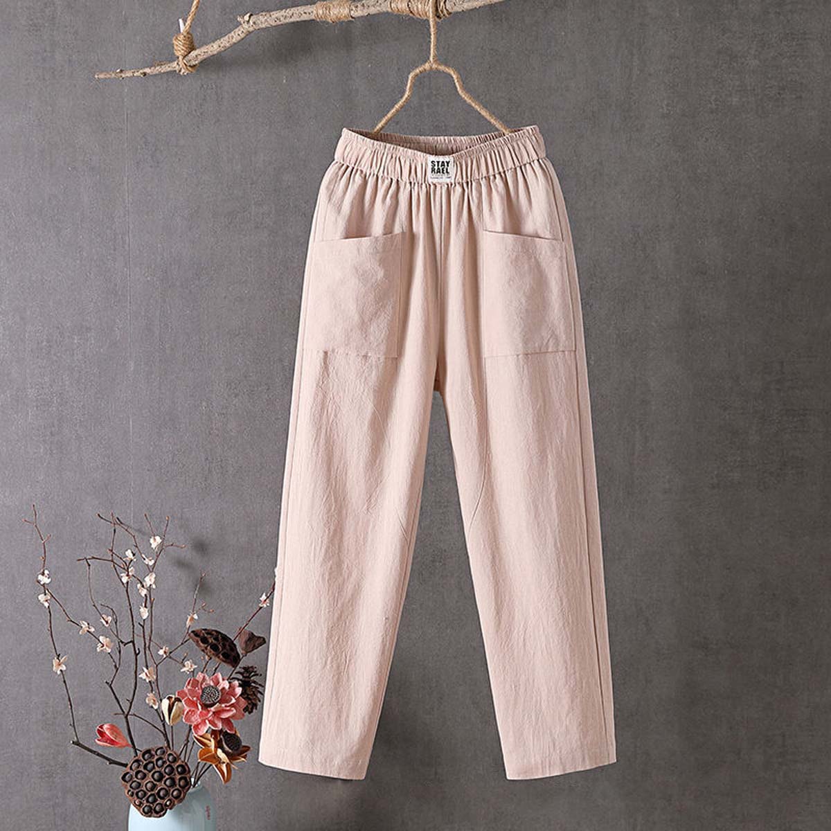 Women's Vintage Stylish Casual Cotton And Linen Loose Pants