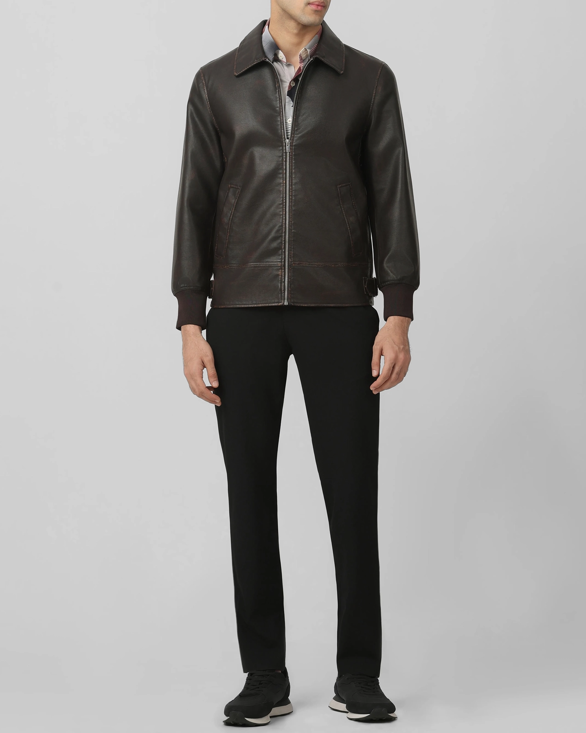 Retro Slim Comfortable Punk Biker Olive Jacket