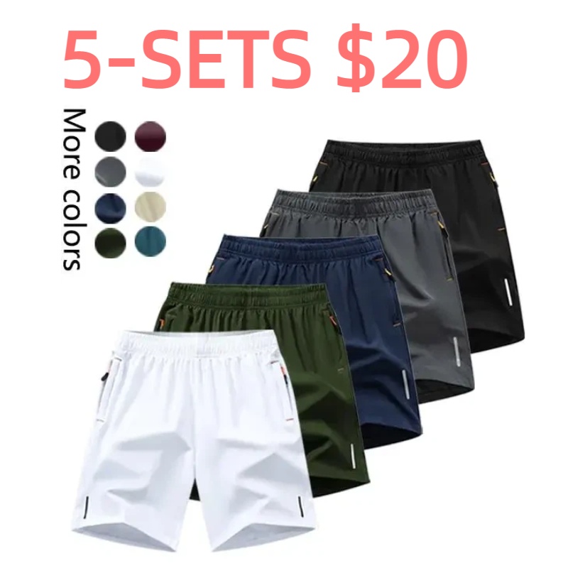 Men's 5-Pack Quick-Drying Athletic Shorts — Stylish & Versatile Outdoor Casual Shorts