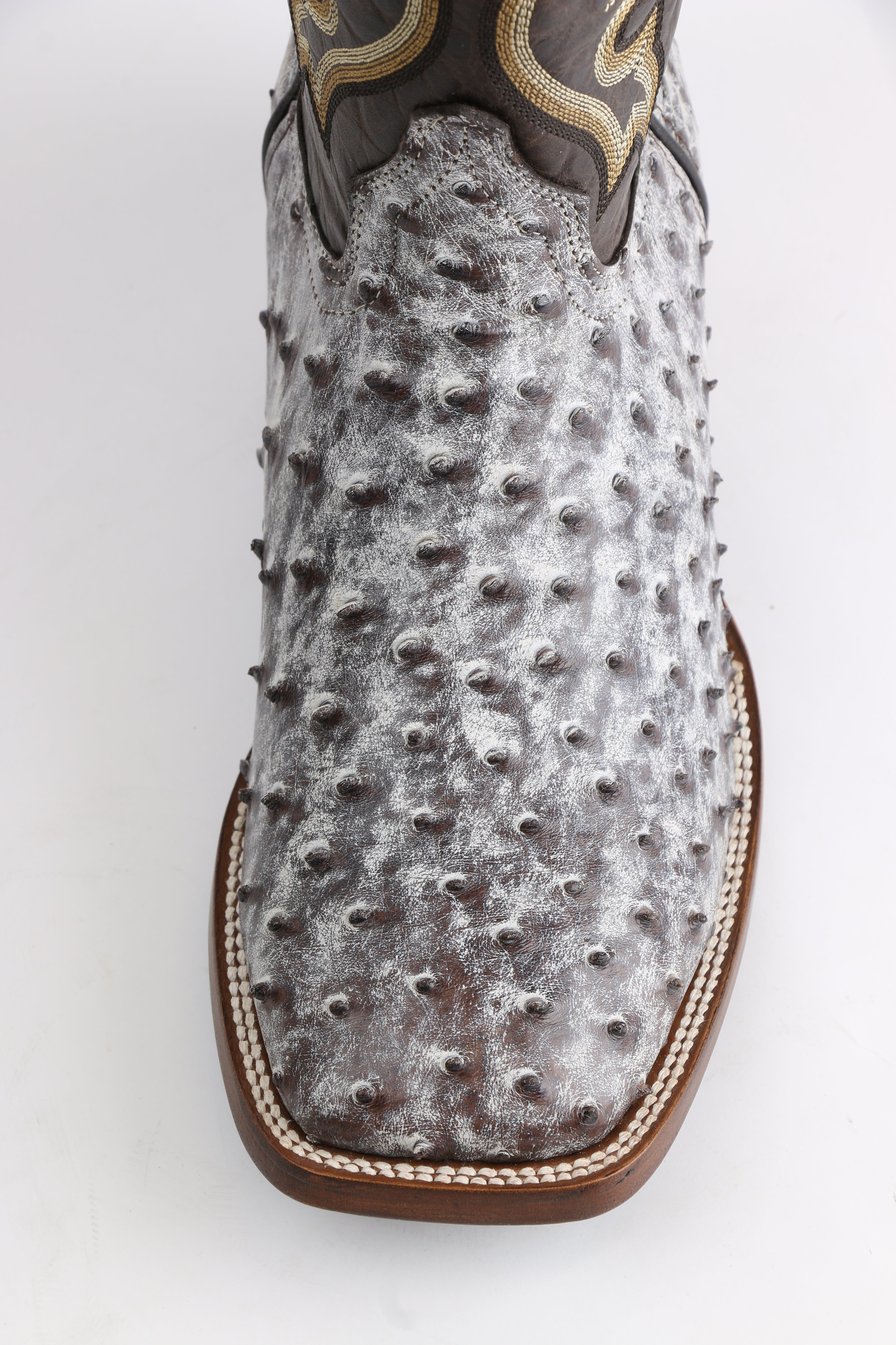 Chero's Premium Exotic Ostrich Espresso Clearance Sale 70%OFF