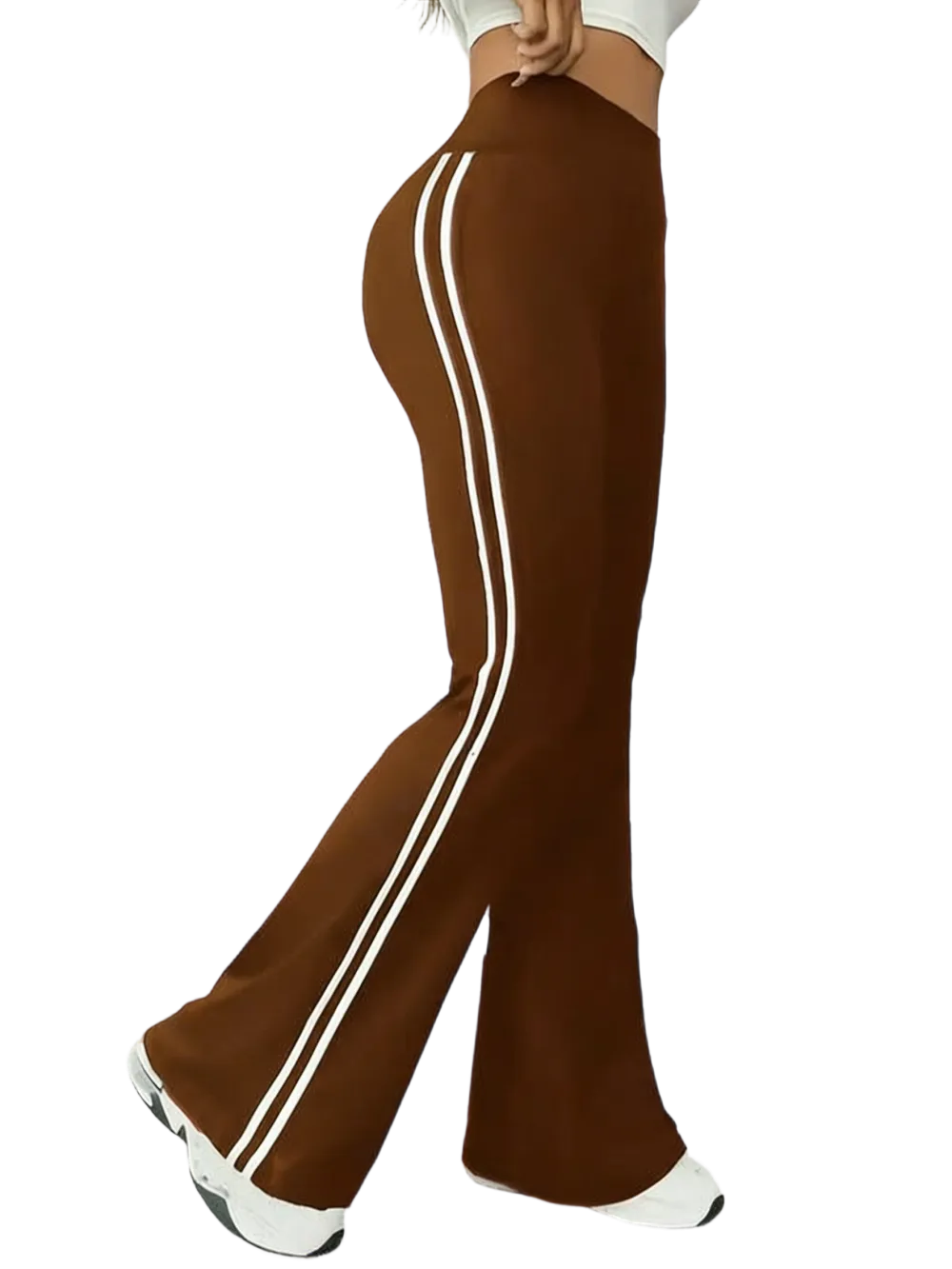 Women’s High Waist Colorblock Flared Sport Pants