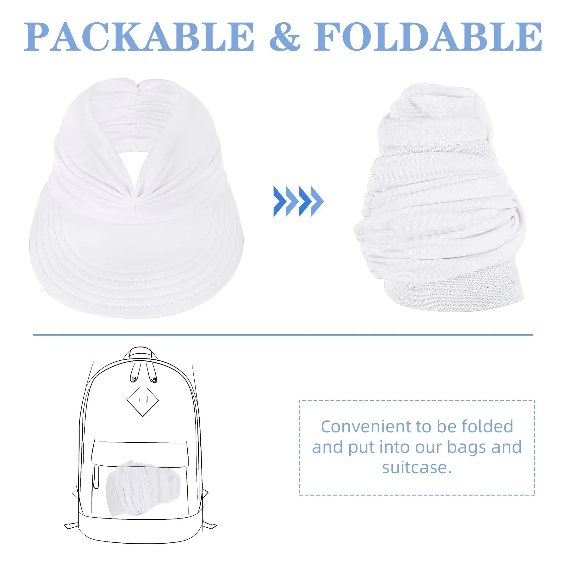 Women's UPF 50+ UV Protection Sun Visor HatI Sun SafeTok That Gir | Aesthetic High PonytailWide Brim Hat | Birthday Gift for Her Beach Golf Hiking Outdoor Daily Casual Wear