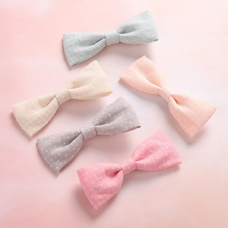 New Cotton Bow Girls Hairpins Accessories