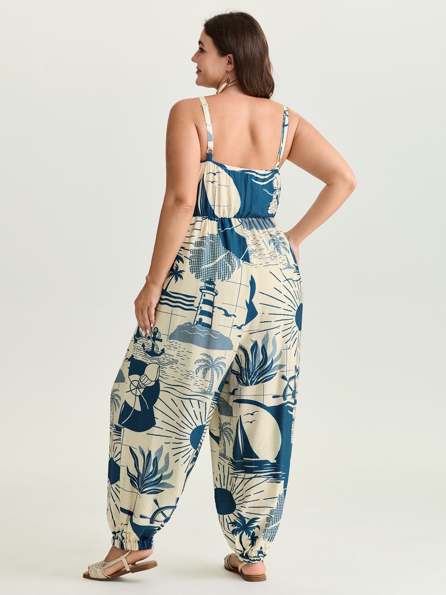 Holiday Ready Printed Cami Jumpsuit