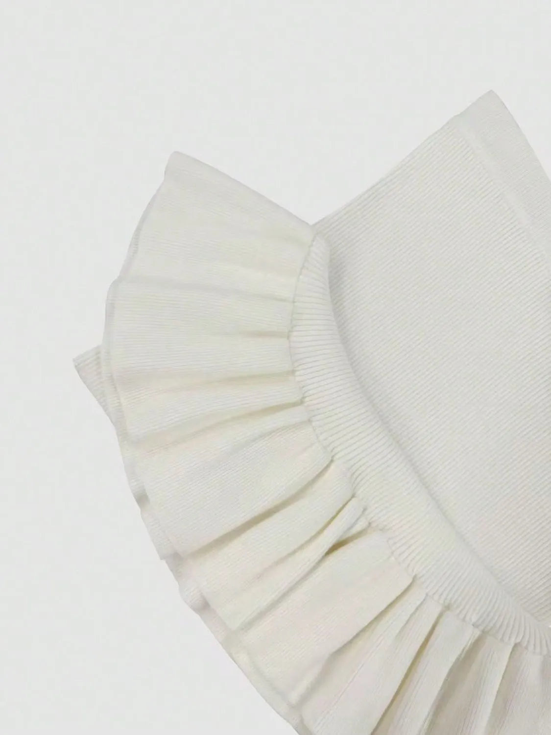 Ribbed Knit Bodycon Midi Dress with Ruffle Hem