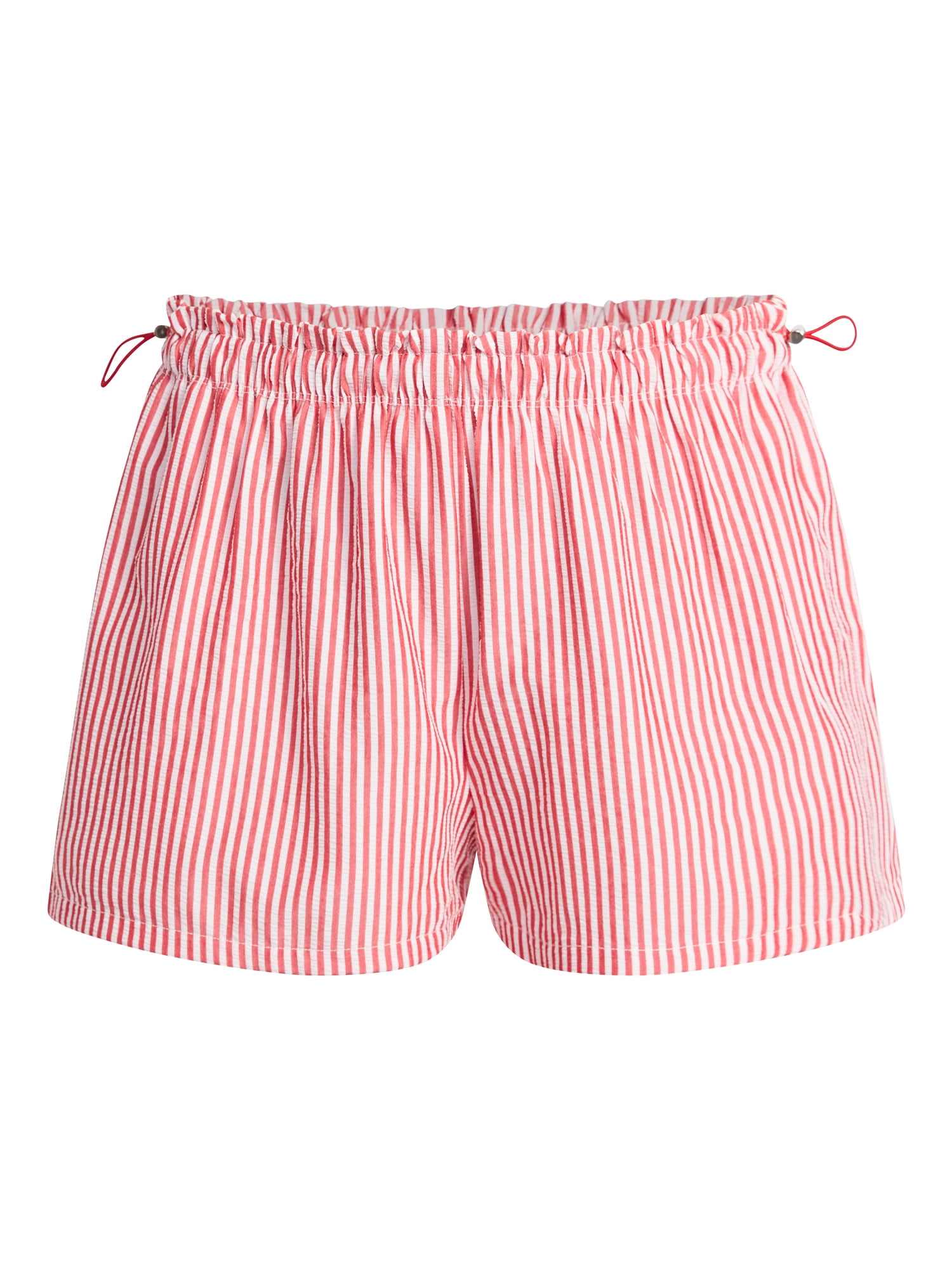 Women's Striped Seersucker Bungee Shorts, 2