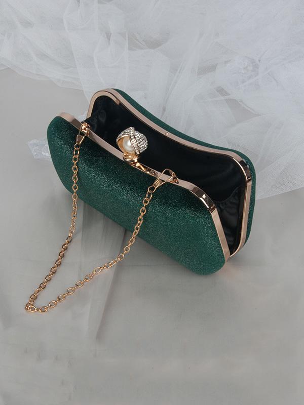 Vintage Solid Color Velvet Hand Bag