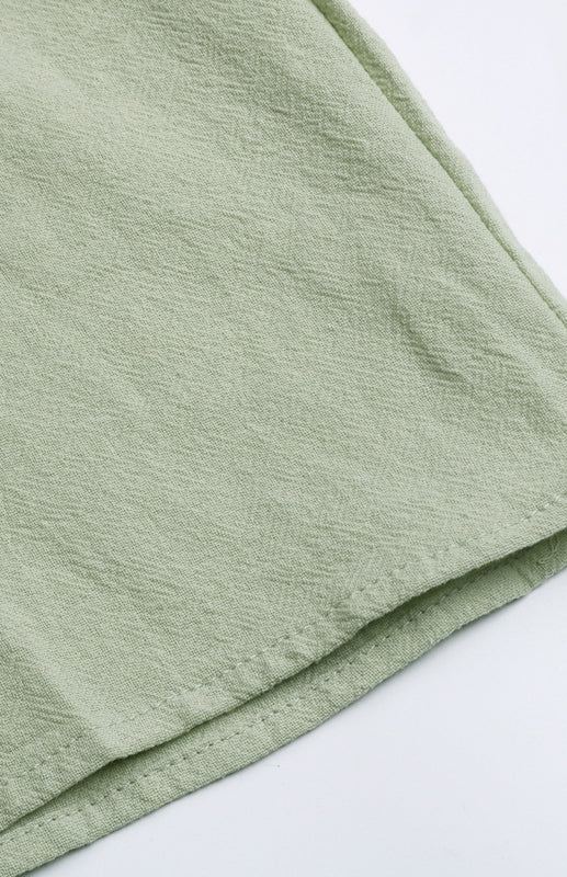 Ladies Loose Short Skirt Ruffle Vest Cotton Linen Dress