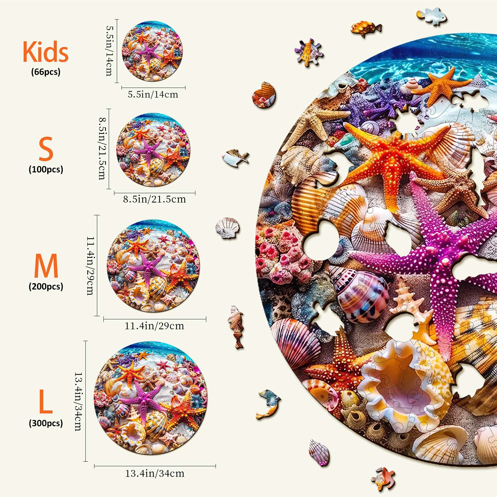 Starfish Wooden Jigsaw Puzzle