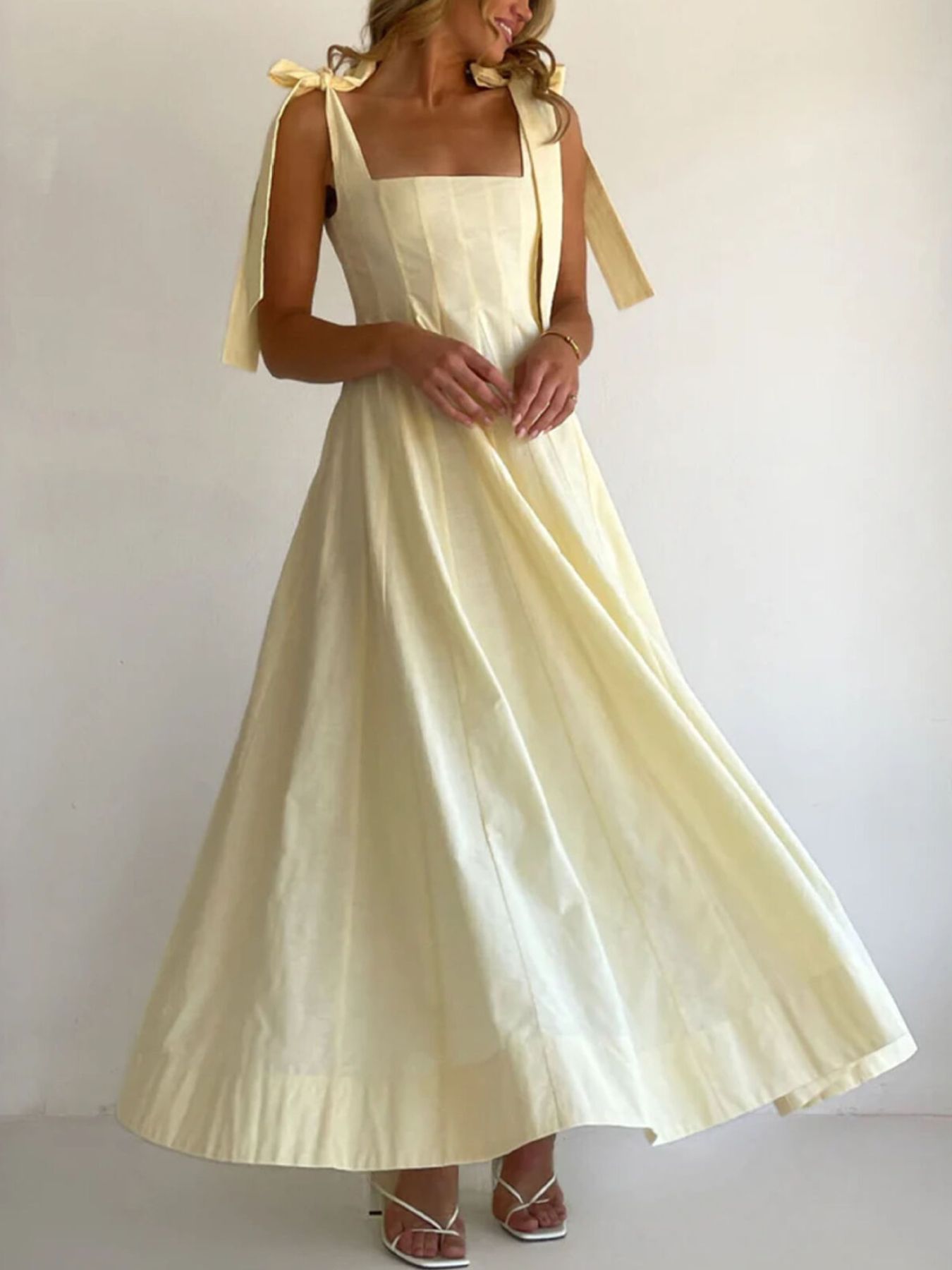 Gradient Tie Shoulder Maxi Dress