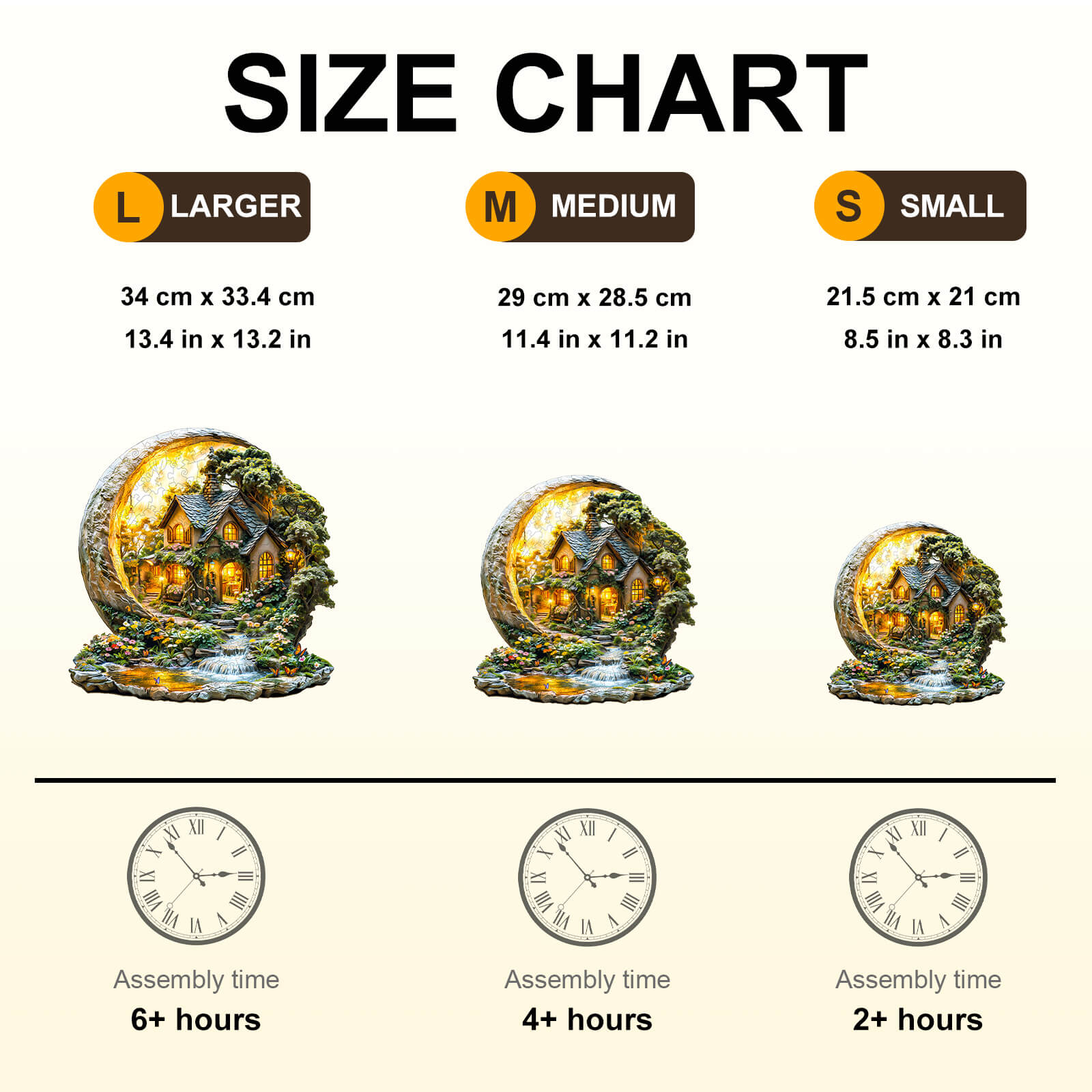 Moonlight Garden-1 Wooden Jigsaw Puzzle