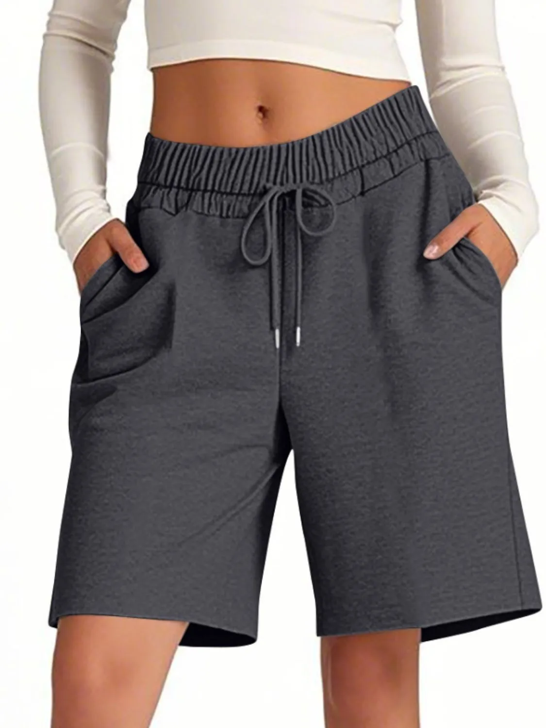 Drawstring Shorts with Pockets (multiple color options)