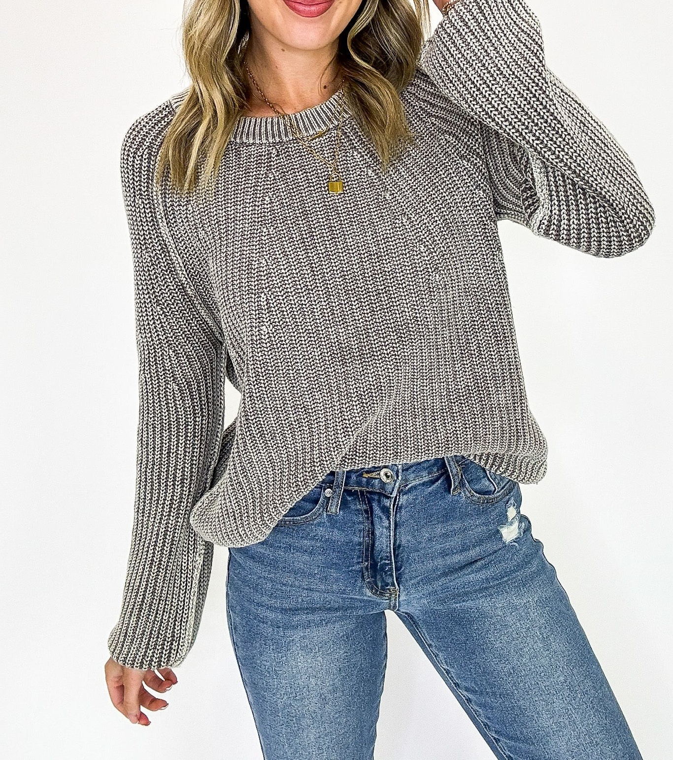 Fireside Stone Washed Round Neck Sweater