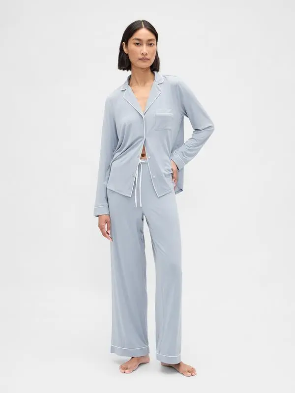 Women's Long Sleeve Button-Down Pajama Set