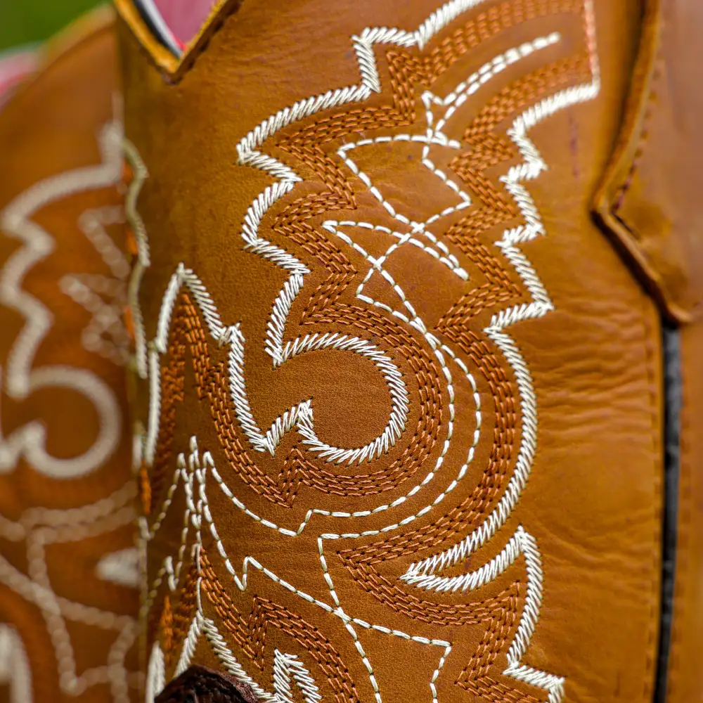 Brown Ostrich Leather Boots With 3D Lightweight Sole - Composite Toe