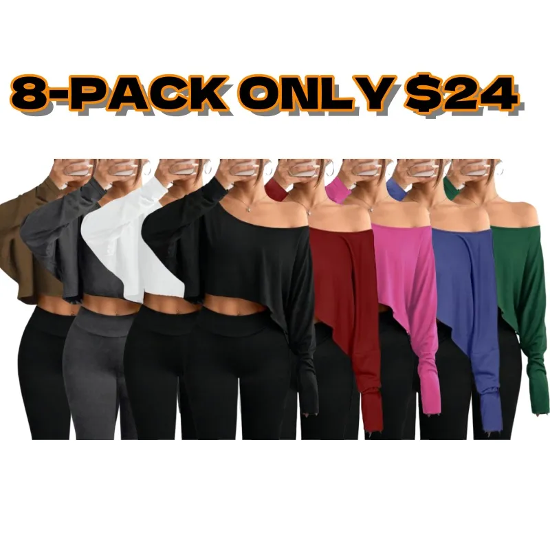 Women's Solid Off Shoulder Tee