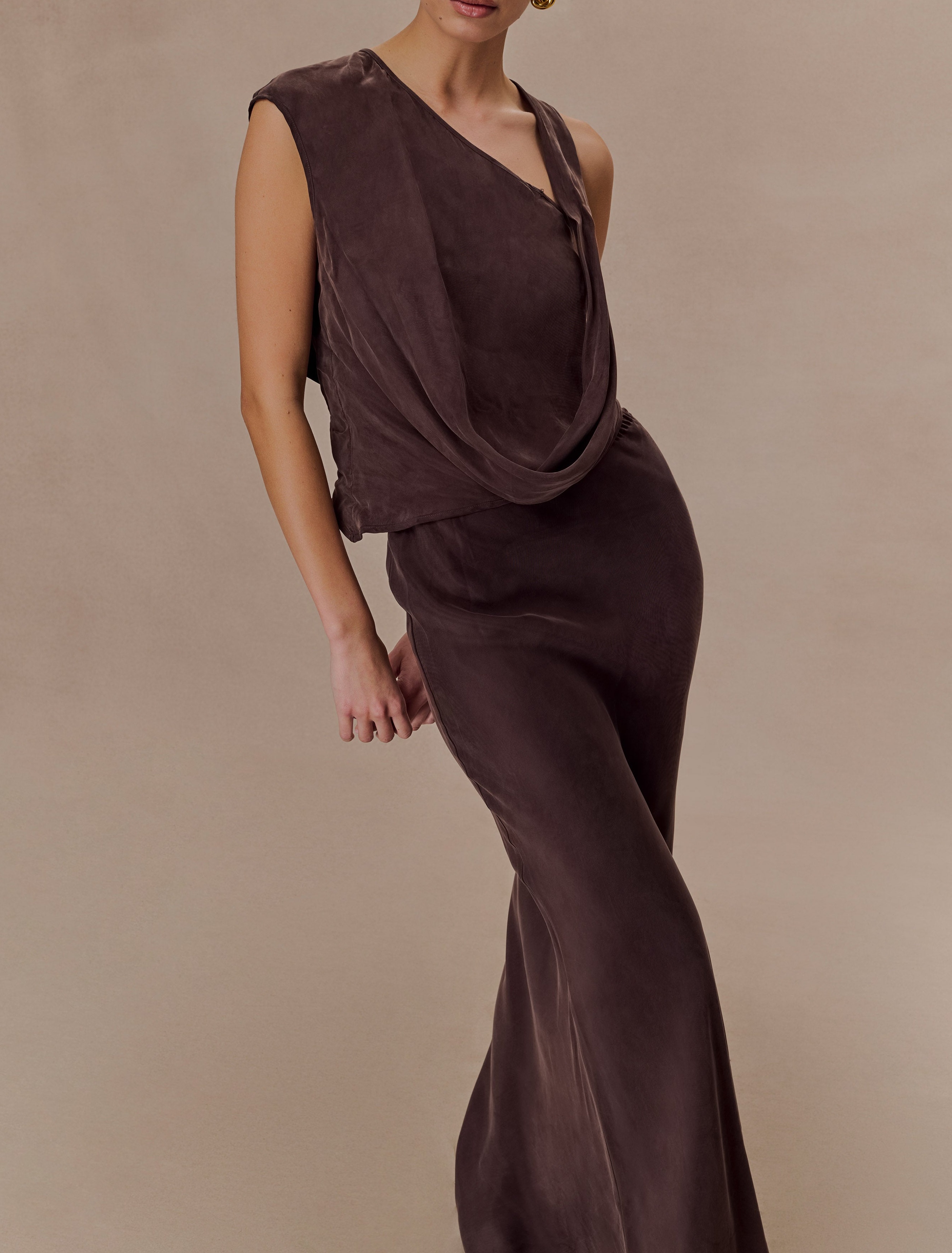 Chocolate Maxi Skirt