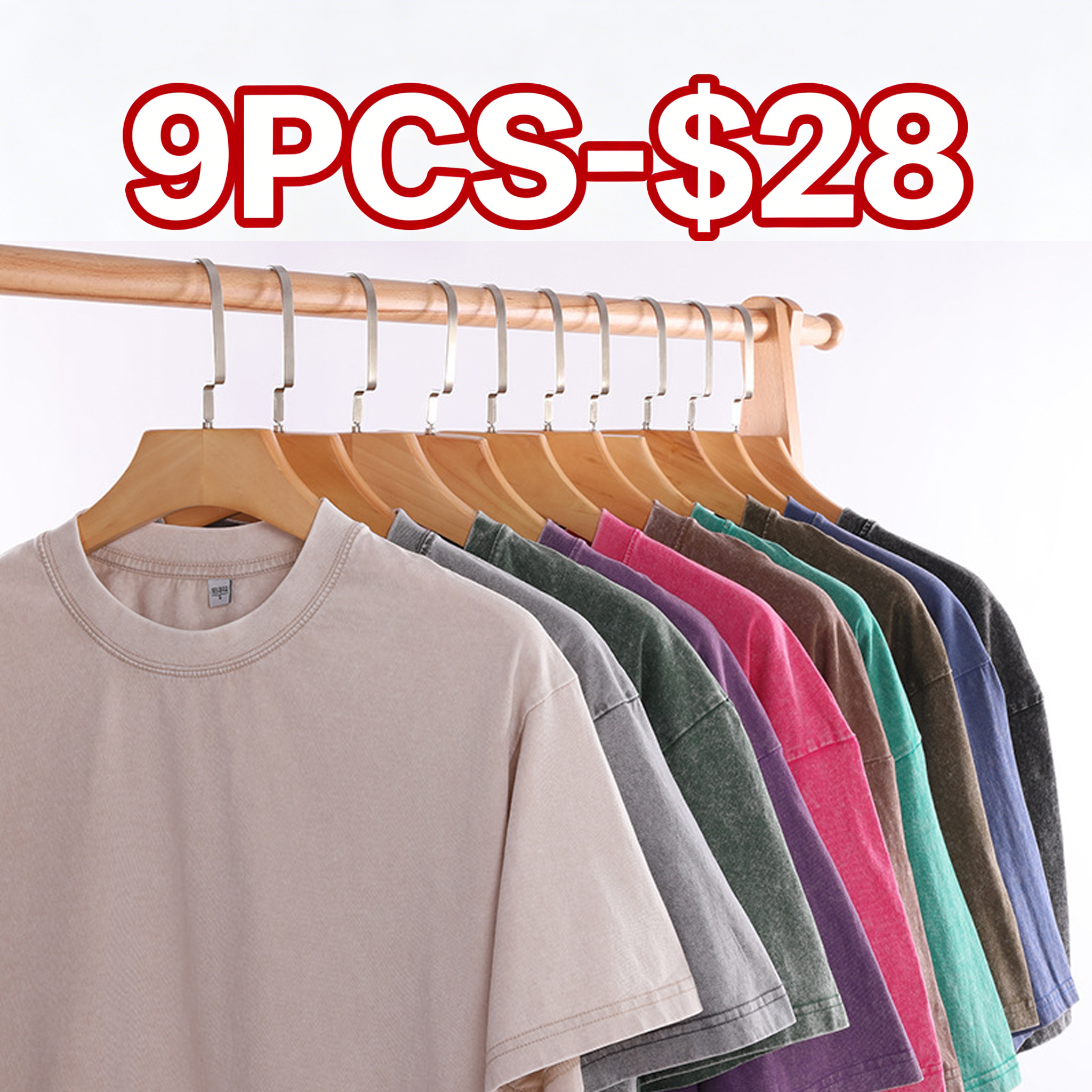 1/4 Pack Oversized Tshirts for Men Gym Vintage Heavyweight T Shirts Cotton Workout Acid Wash Baggy Tees