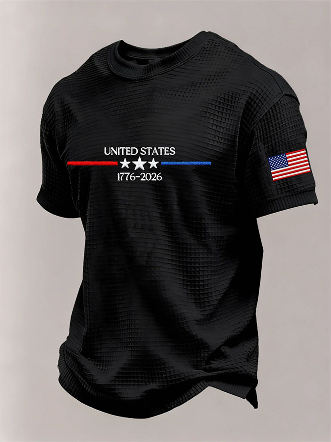 Men'S American Flag Commemorative 250Th Anniversary Classic Pattern Short Sleeve T-Shirt