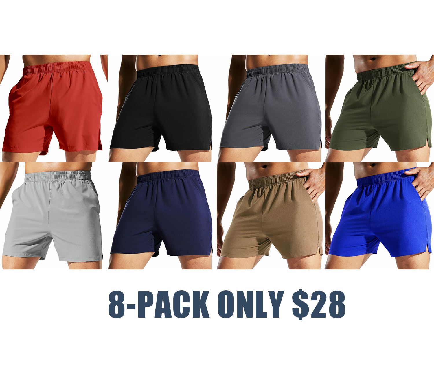 Men's 5'' Quick Dry Gym Shorts – Lightweight, Breathable, with Pockets