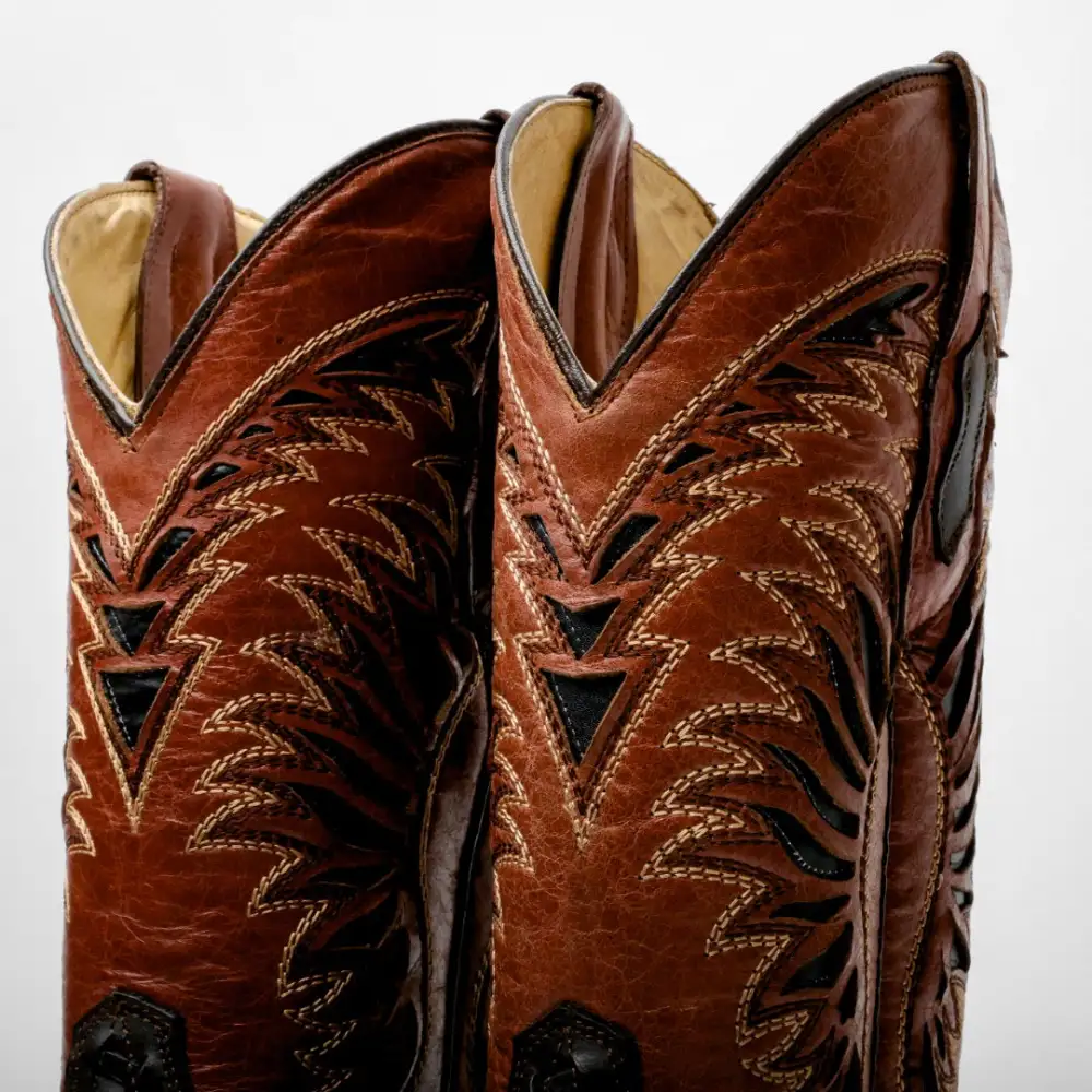 Mocha Brown Basketweave Boots