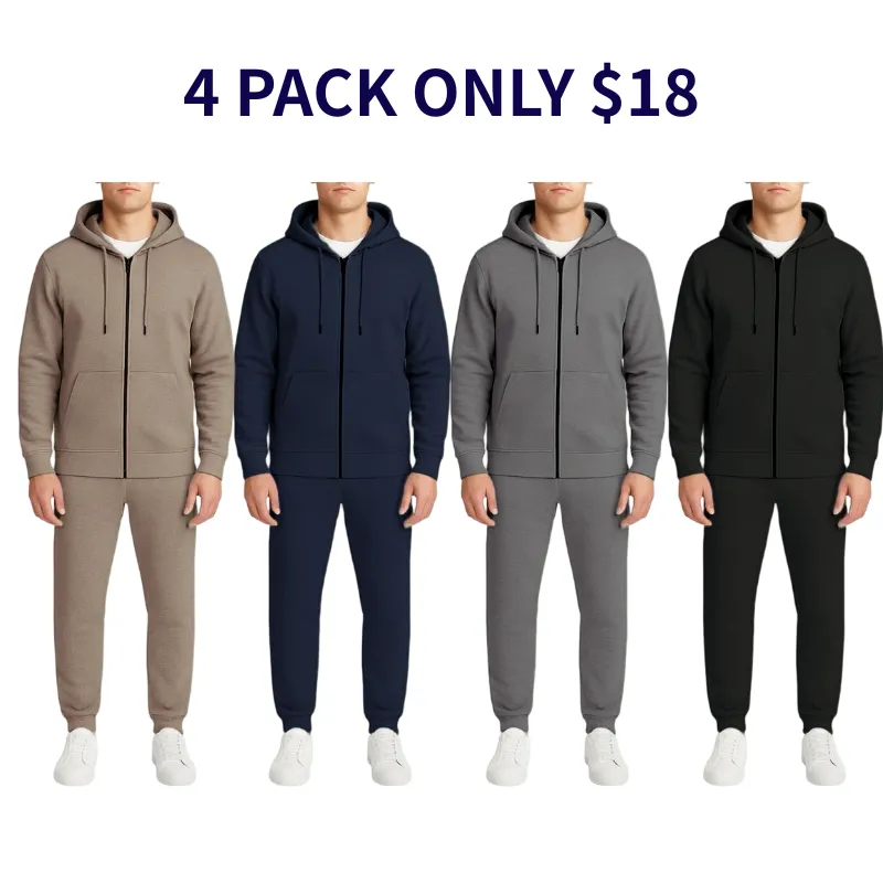 🔥Men’s Multi Pack Fleece Zip Hoodie & Jogger Sets🔥