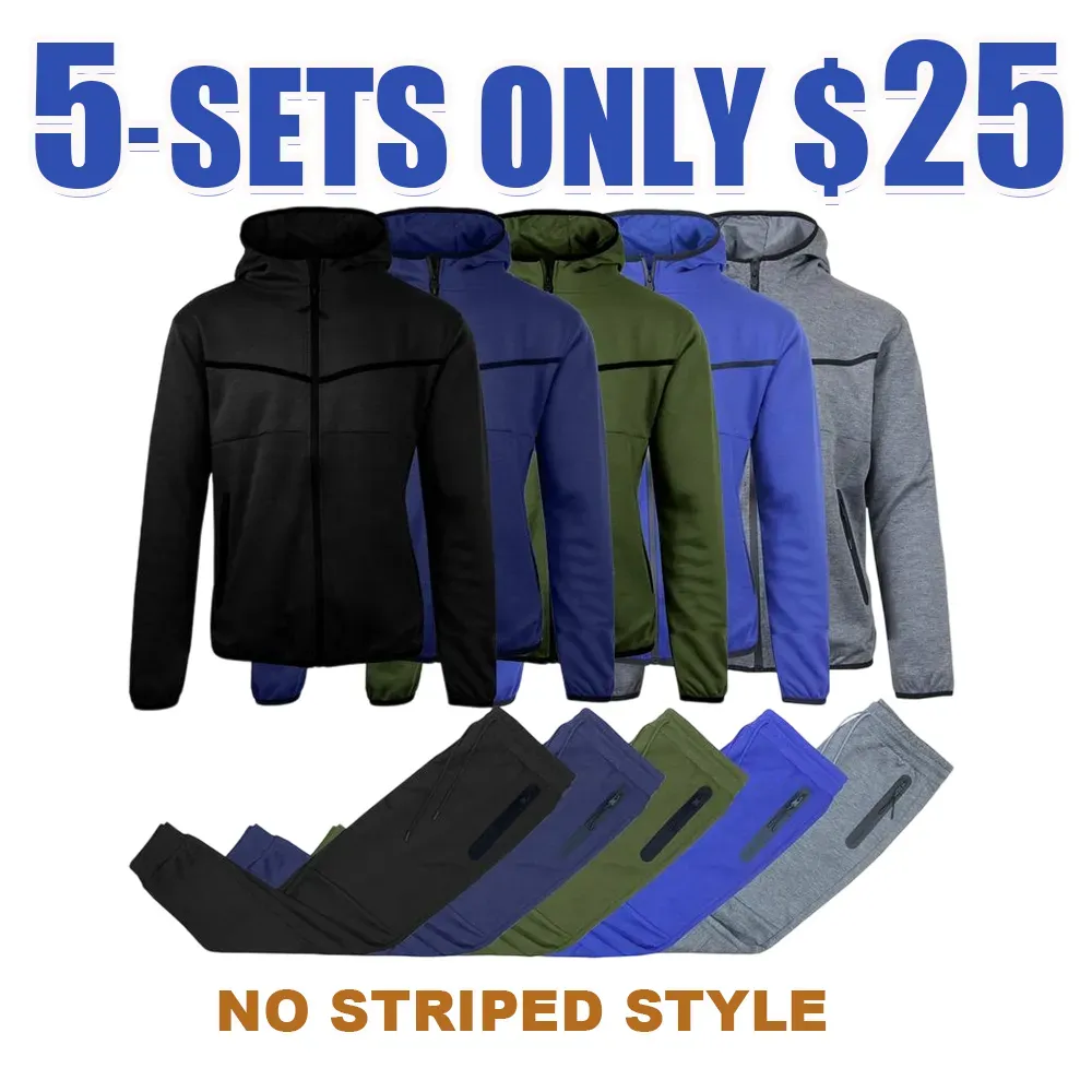 Men’s 4-Piece Fleece Zip Hoodie & Jogger Sets
