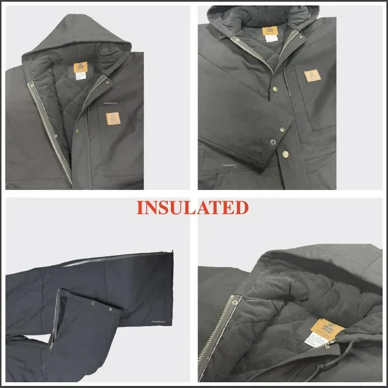 🔥Last Day Promotion!🎁Men's Insulated Work Coverall with Pockets&Cold-Weather Insulated Bib Overalls🎁