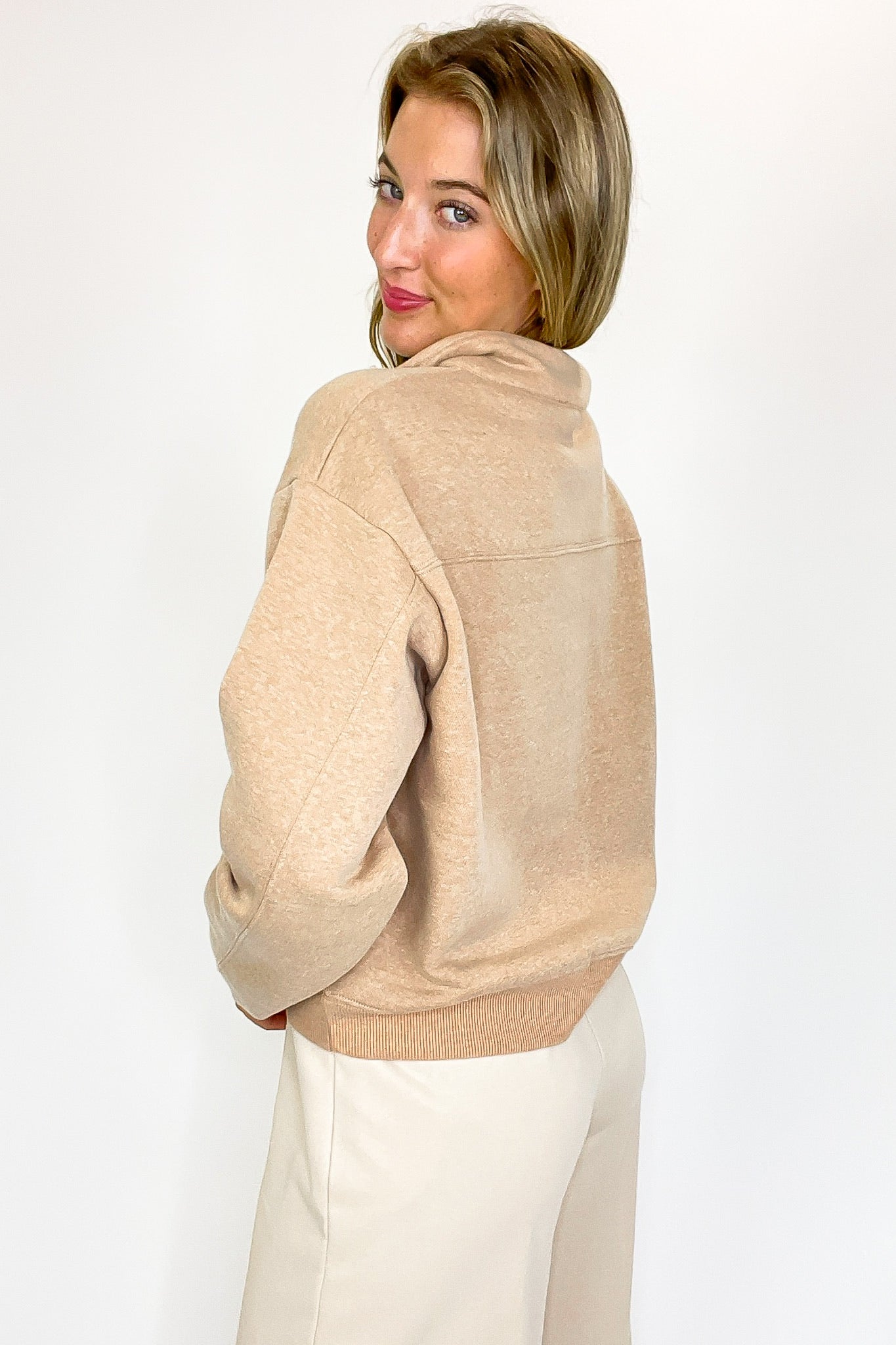 Relaxed Half Zip Pullover