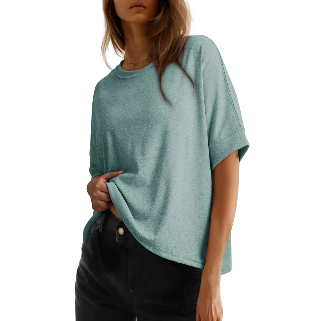 Women's Tops for Women 2026 Loose Oversized Basic Tee Comfortable Soft Fabric Flattering Fit - Womenswear