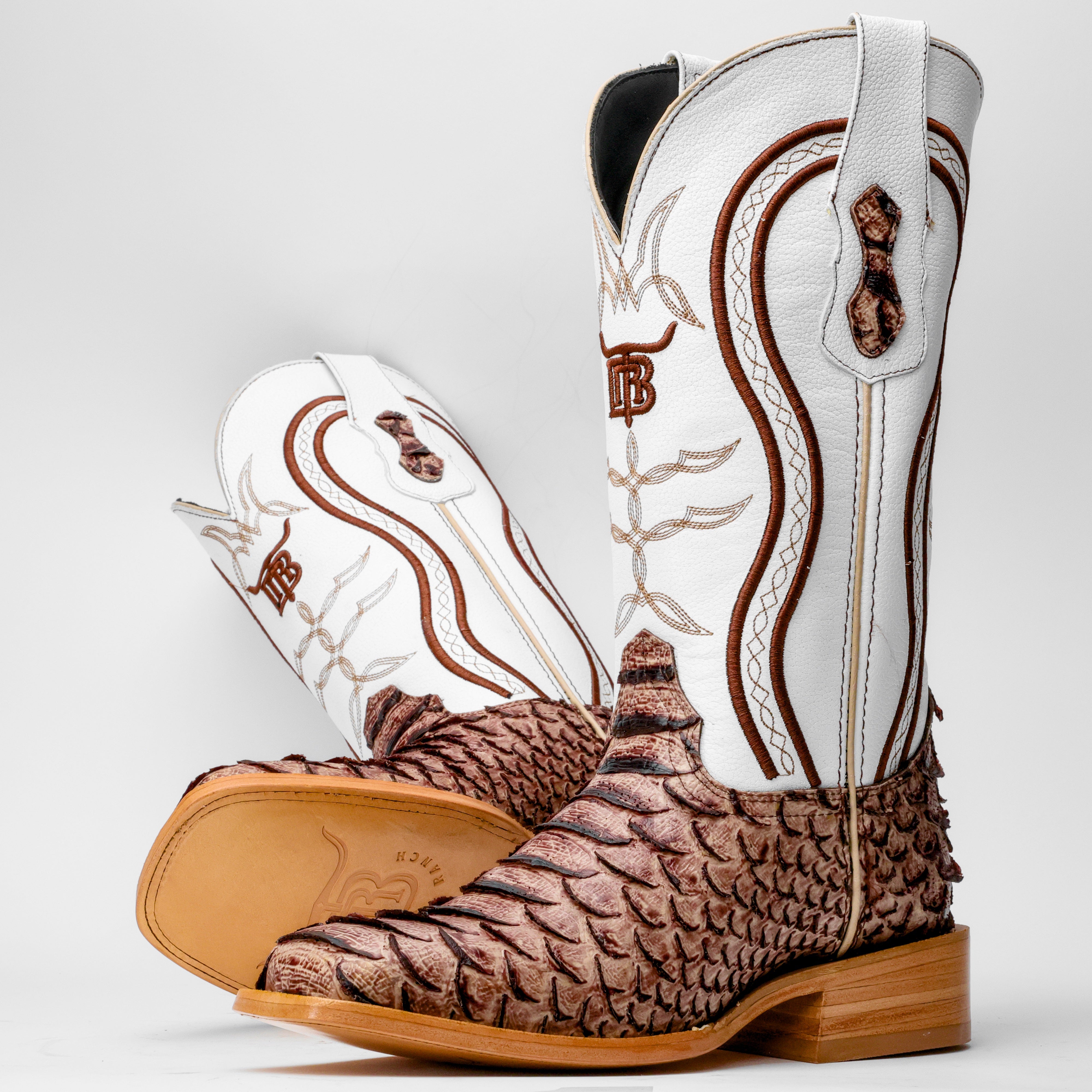 Orix Python Leather Boots - Square Toe