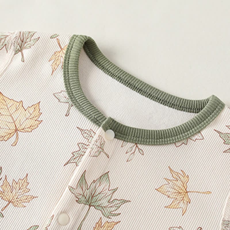 Baby Maple Leaf Beige Soft Romper