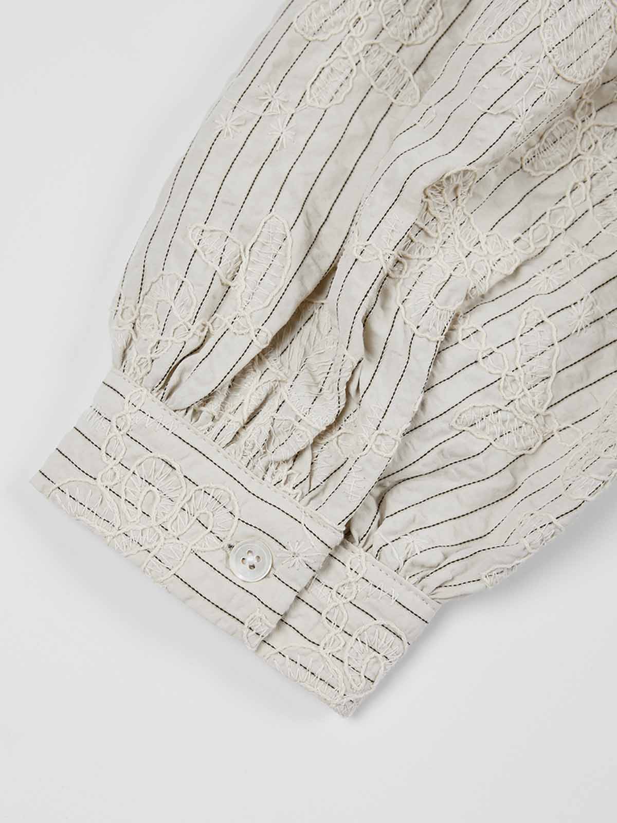 ASOBIO Stand-Collar Puff-Sleeve Shirt