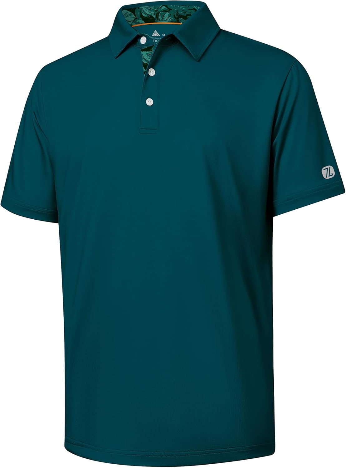 Golf Shirts for Men Short Sleeve Moisture Wicking Solid Performance Designed Print Collared Casual Polo Shirt