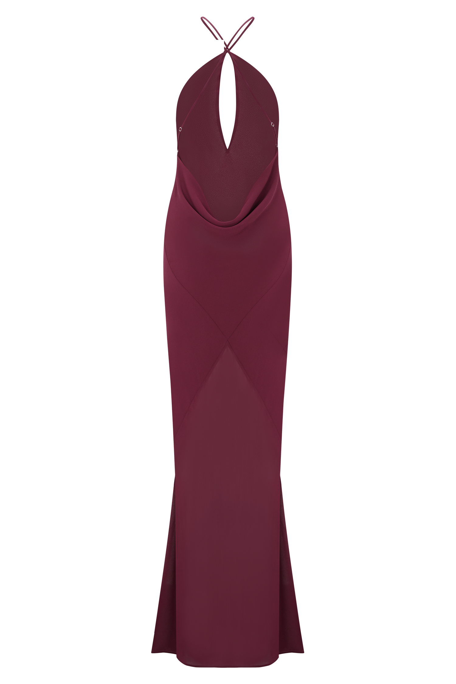 Red Slip Halter Maxi Dress