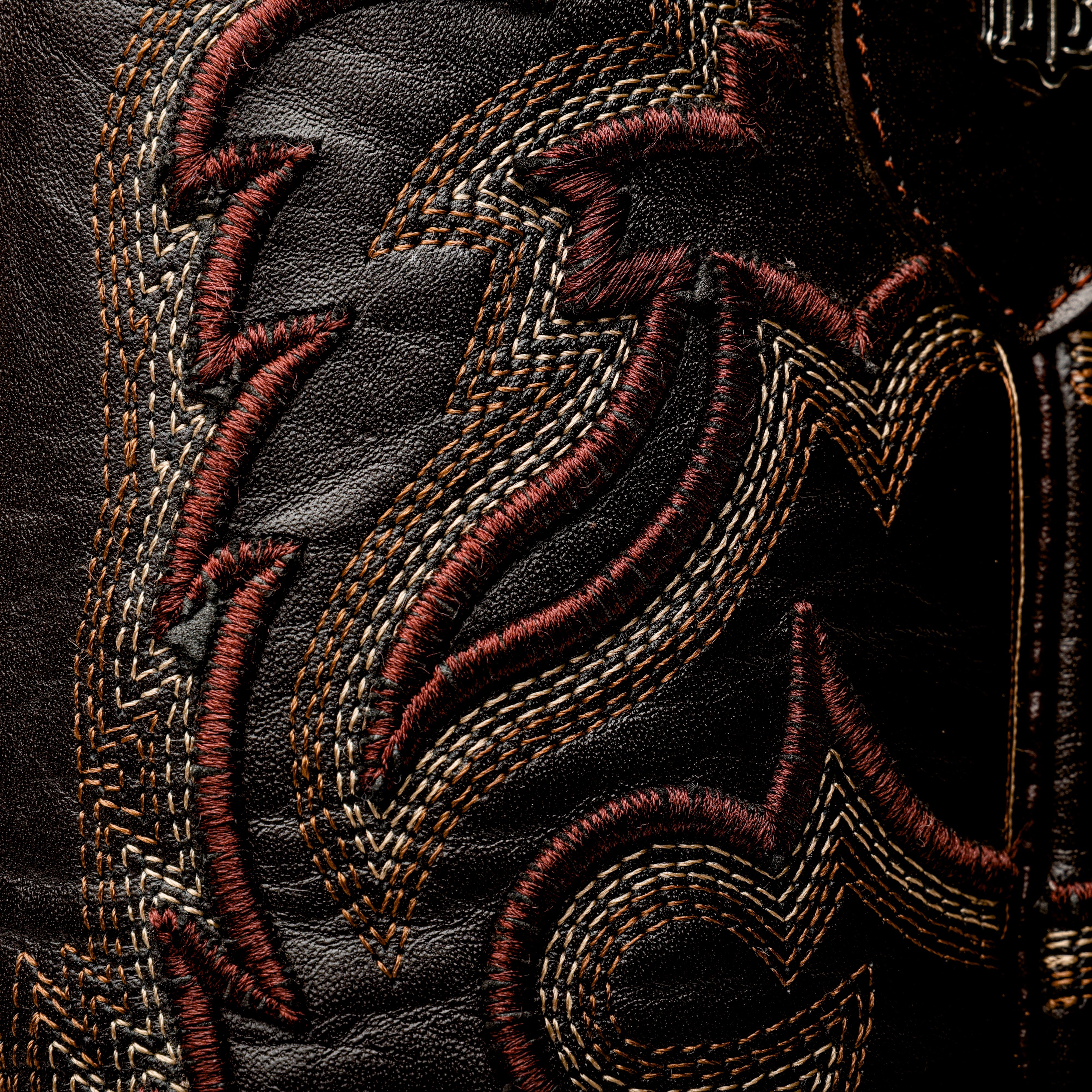 Brown Caiman Hornback Leather Boots - Square Toe